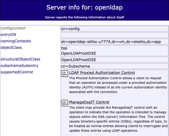 OpenLDAP server screen
