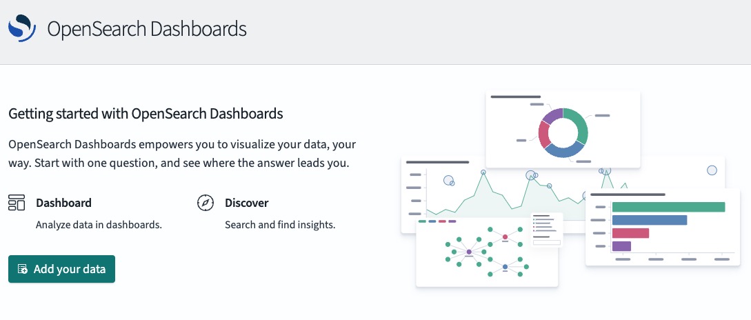 OpenSearch dashboard screen