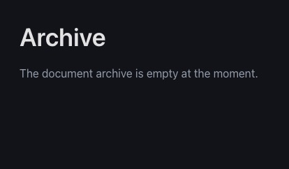 Outline archive screen