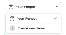 Penpot teams screen