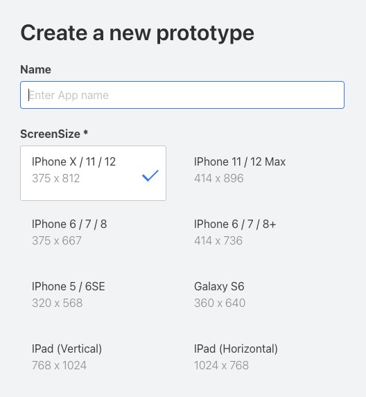 Quant-UX prototype screen