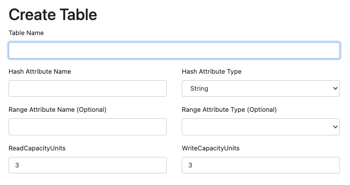 ScyllaDB table screen