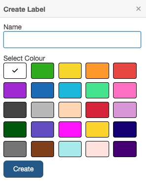 Wekan label screen